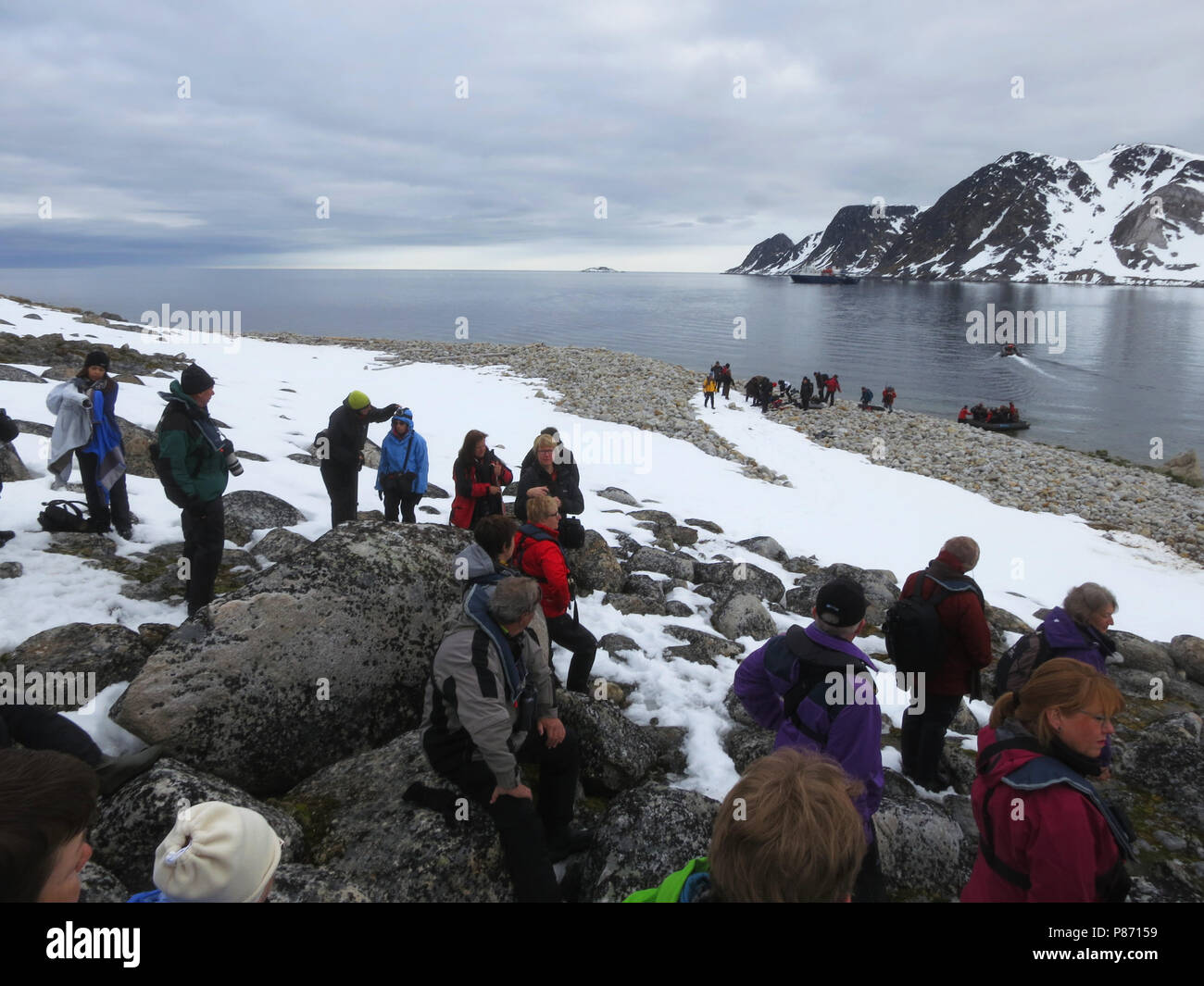 L'opération d'Atterrissage Atterrissage sur Spitsbergen Spitsbergen ; Banque D'Images