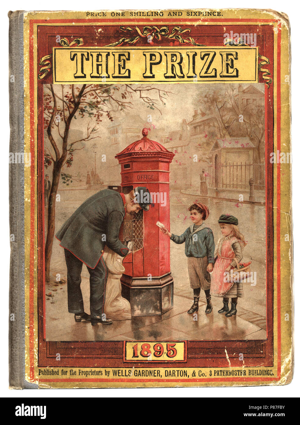 Couverture de la revue pour enfants victorien le prix, facteur la collecte le courrier Banque D'Images