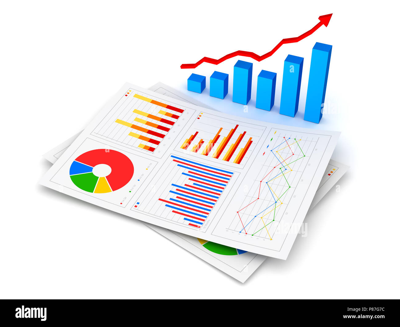 L'entreprise Financement Concept , c'est un rendu 3d'image de synthèse. Isolé sur blanc. Banque D'Images