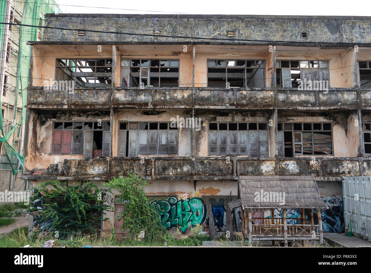 Bâtiment délabré Banque D'Images
