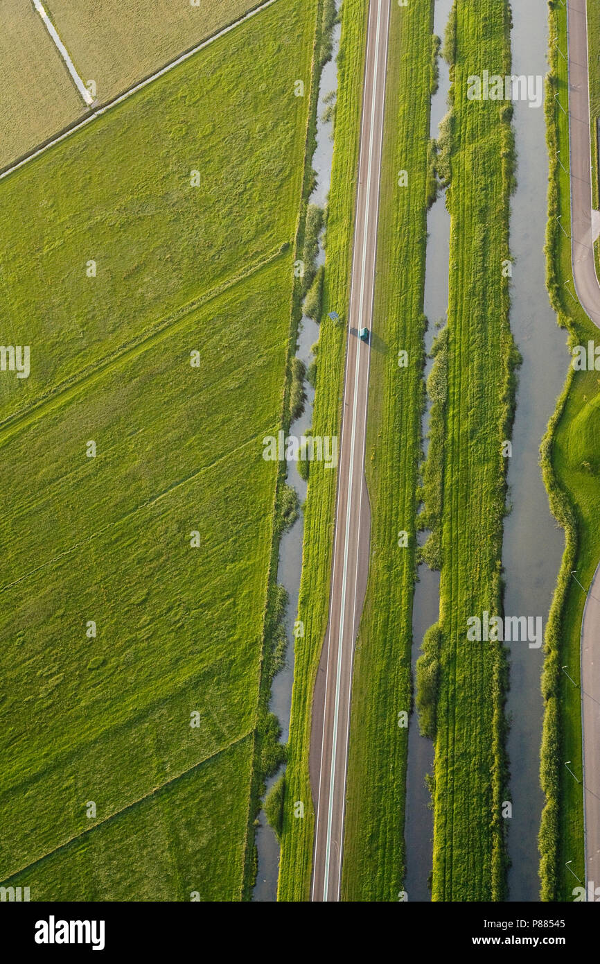 Luchtfotografie van het landschap van Noord-Holland ; photographie aérienne de Noord-Holland landscape Banque D'Images