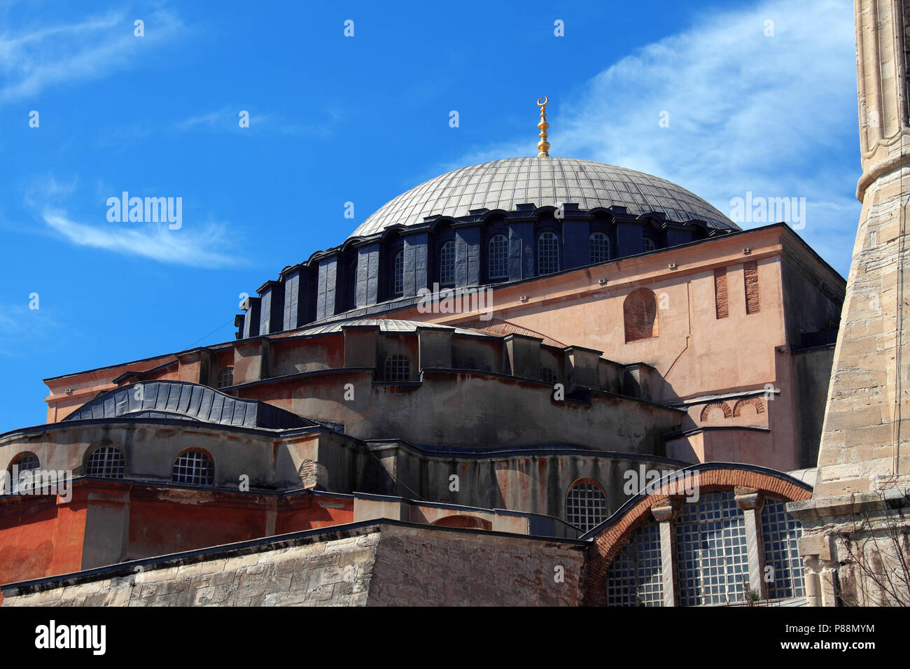 Détail coup de Aya Sofia Mosque in Istanbul, Turquie Banque D'Images