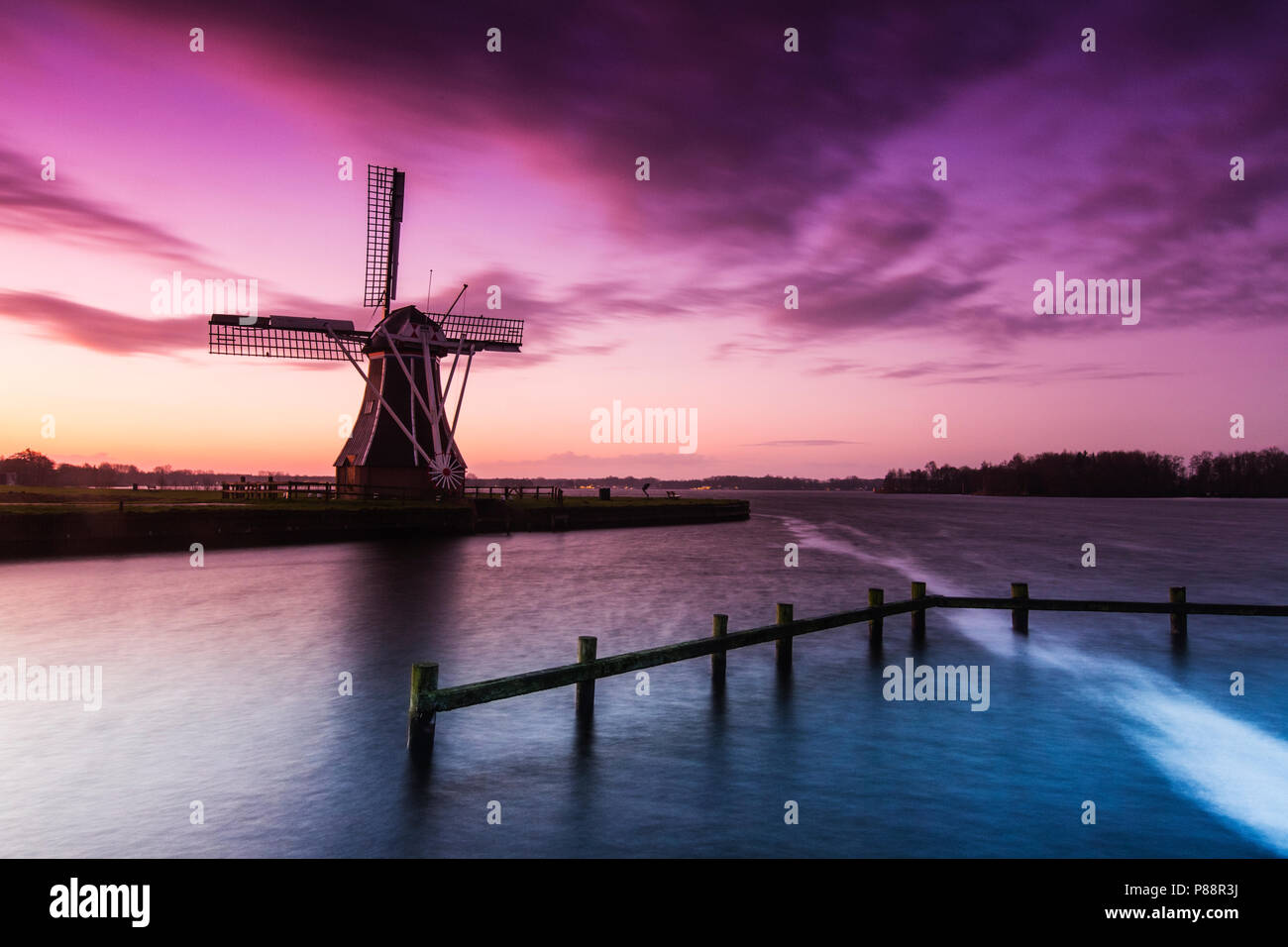 Windmolen de De Helper, Moulin De Helper Banque D'Images