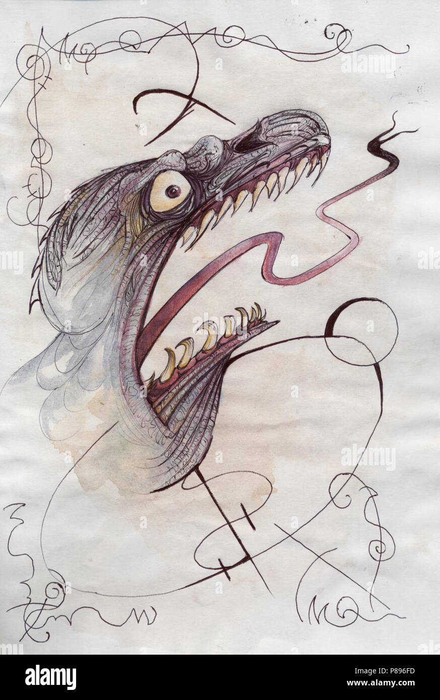 Illustration d'un monstre Banque D'Images