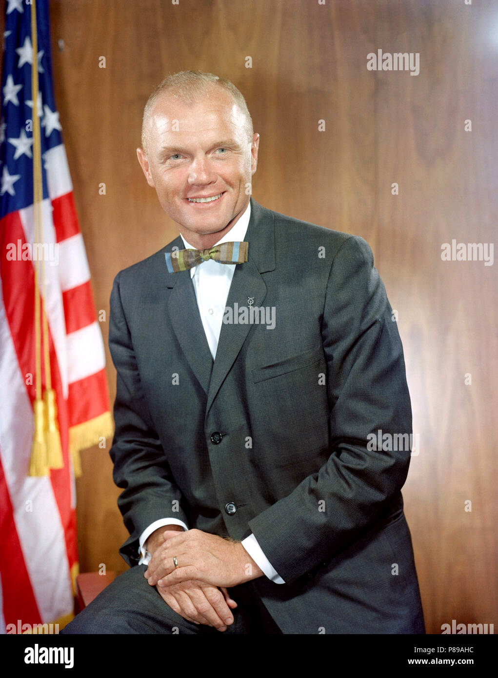 Portrait officiel de l'astronaute John Glenn H. Jr. Banque D'Images