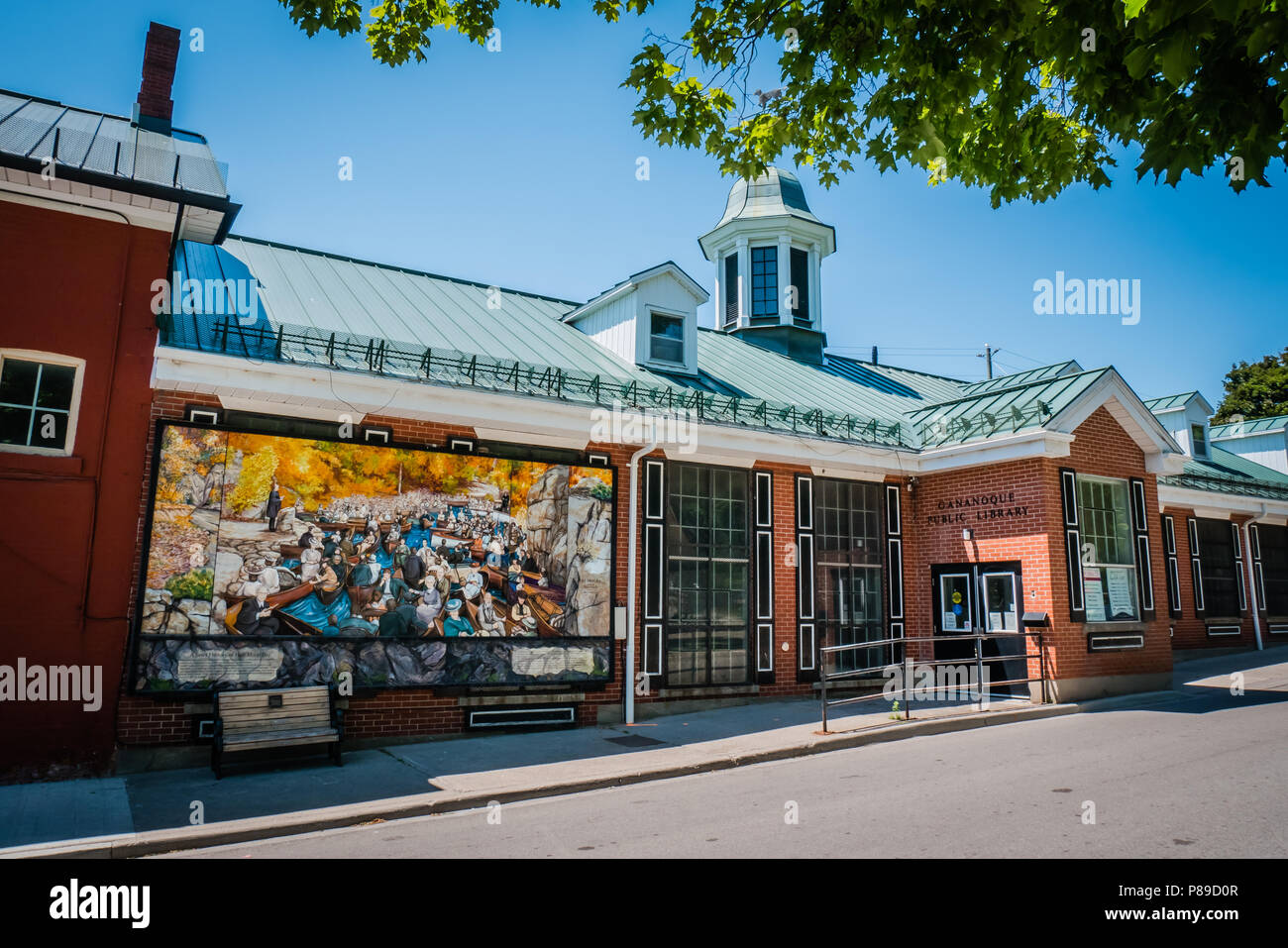 Bâtiments dans Gananoque Canada Banque D'Images