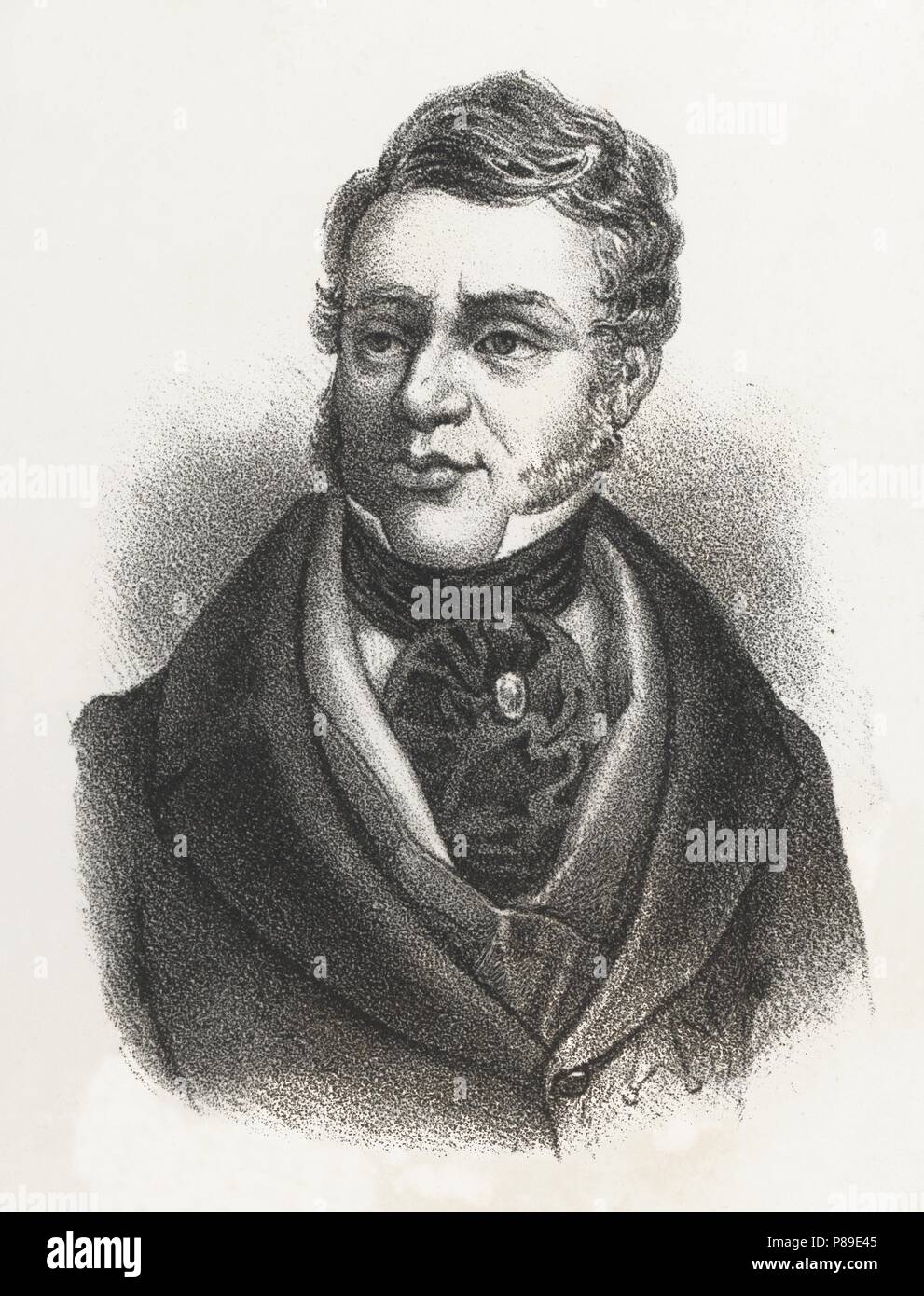 José María Queipo de Llano y Ruiz de Sarabia (1786-1843), conde de Toreno, político e historiador español, legislador en las Cortes de Cádiz. La gravure de 1880. Banque D'Images