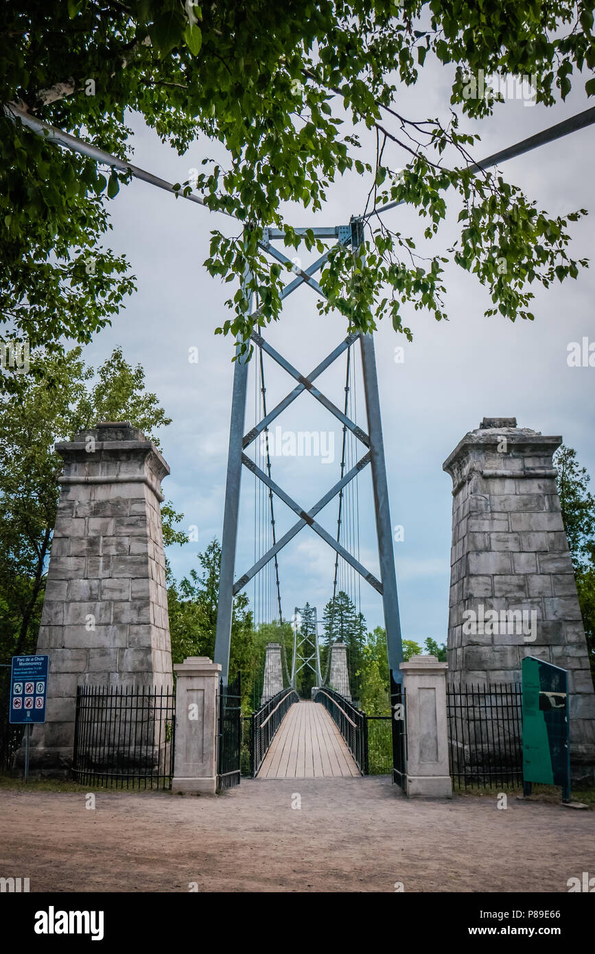 Chute Montmorency suspension bridge Banque D'Images