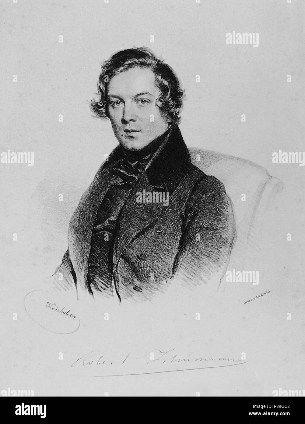 Robert Schumann (1810-1856). Musée : collection privée. Banque D'Images