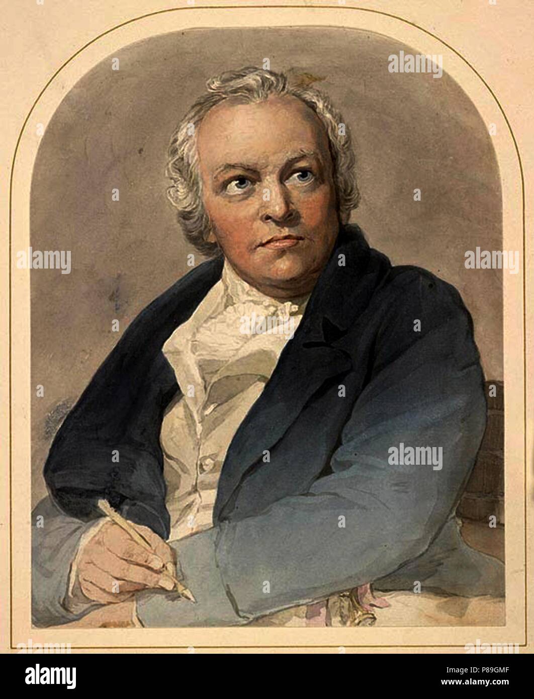 Portrait de William Blake (1757-1827). Musée : collection privée. Banque D'Images