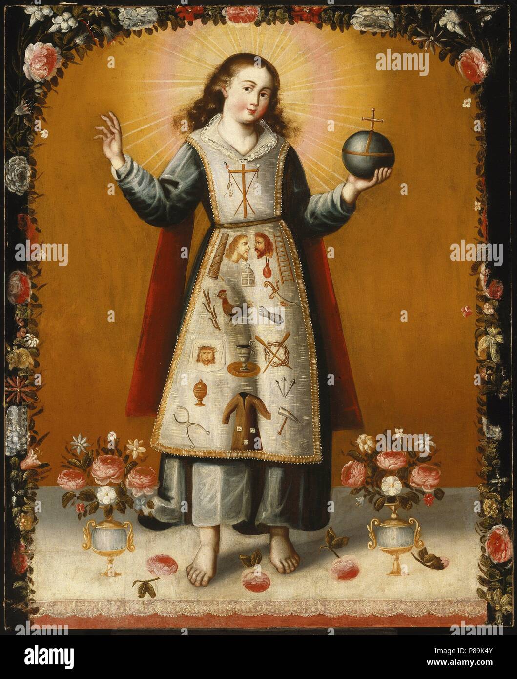 Le Christ enfant avec passion des symboles. Musée : Musée de Brooklyn, New York. Banque D'Images