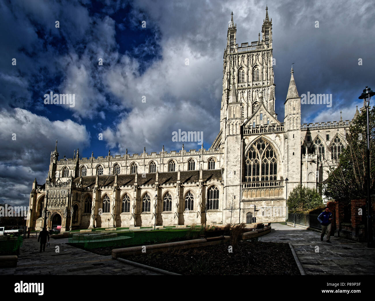 La cathédrale de Gloucester, un incroyable espace d'ampleur et de splendeur architecturale et l'AWE inspirant majesté Banque D'Images