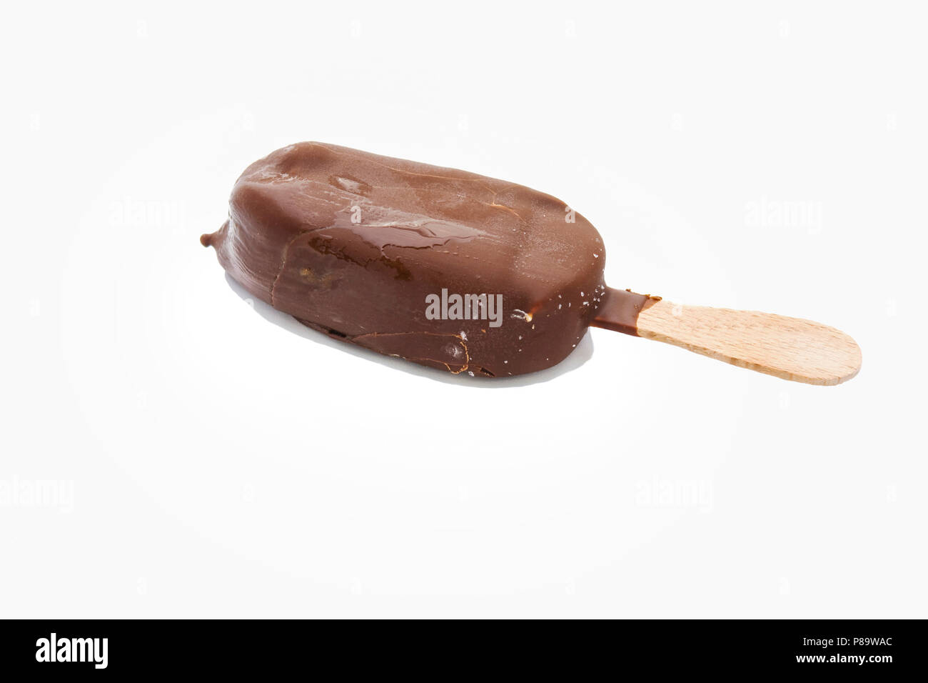 Glace au chocolat lolly Banque D'Images