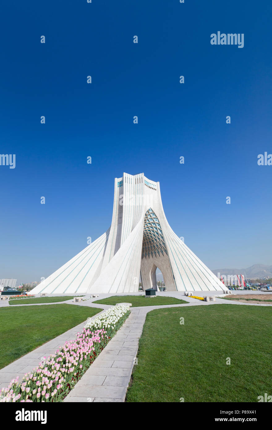 La tour Azadi, Borj-e Azadi, Téhéran, Iran Banque D'Images