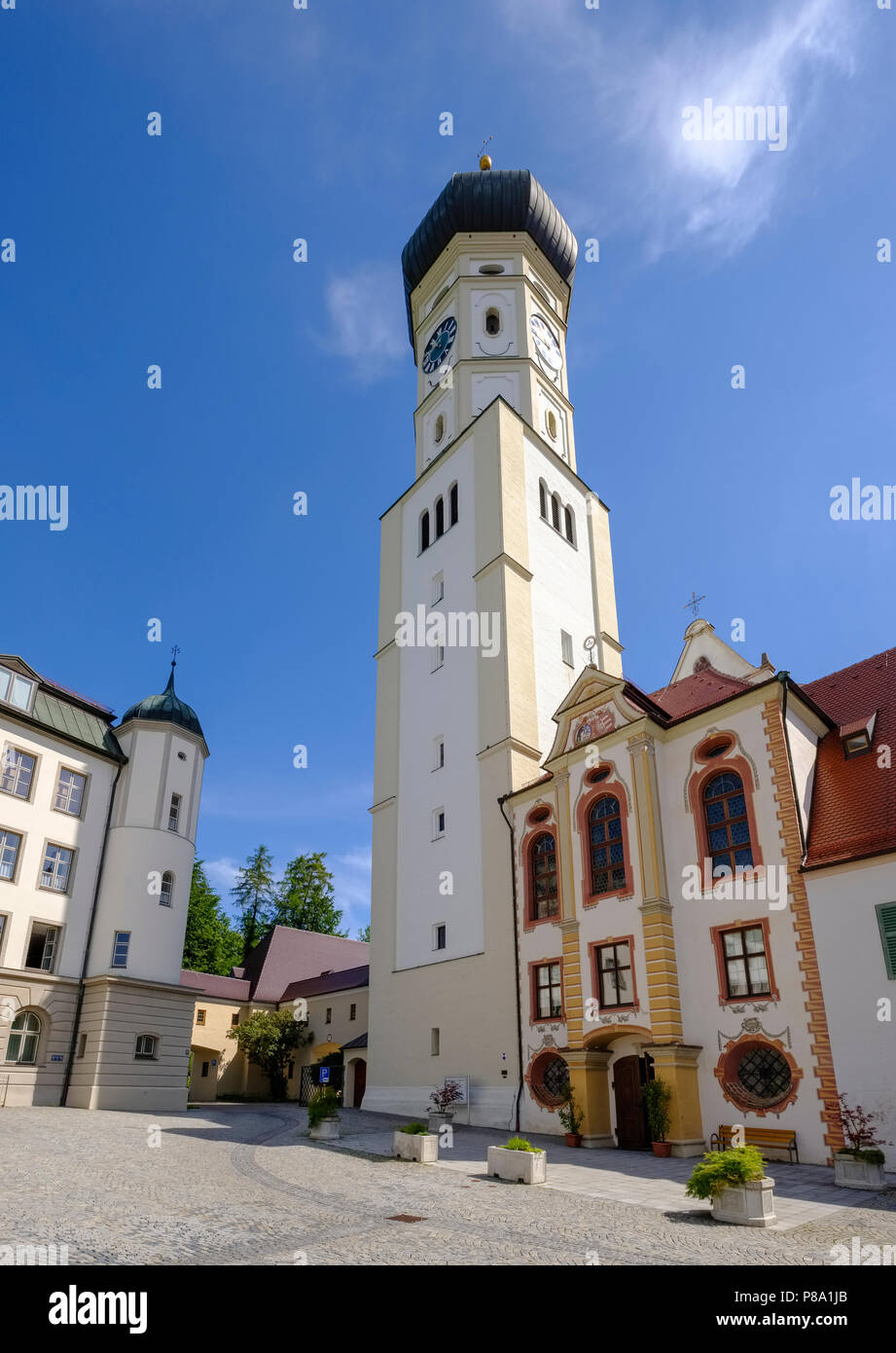 Son Église, le monastère Ursberg, souabe, Bavière, Allemagne Banque D'Images
