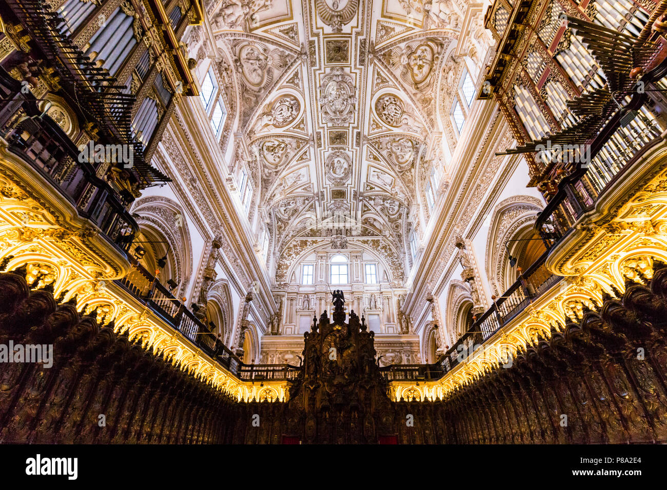 La Capilla Mayor, la cathédrale à l'intérieur de la Mezquita, Cordoba, Espagne Banque D'Images