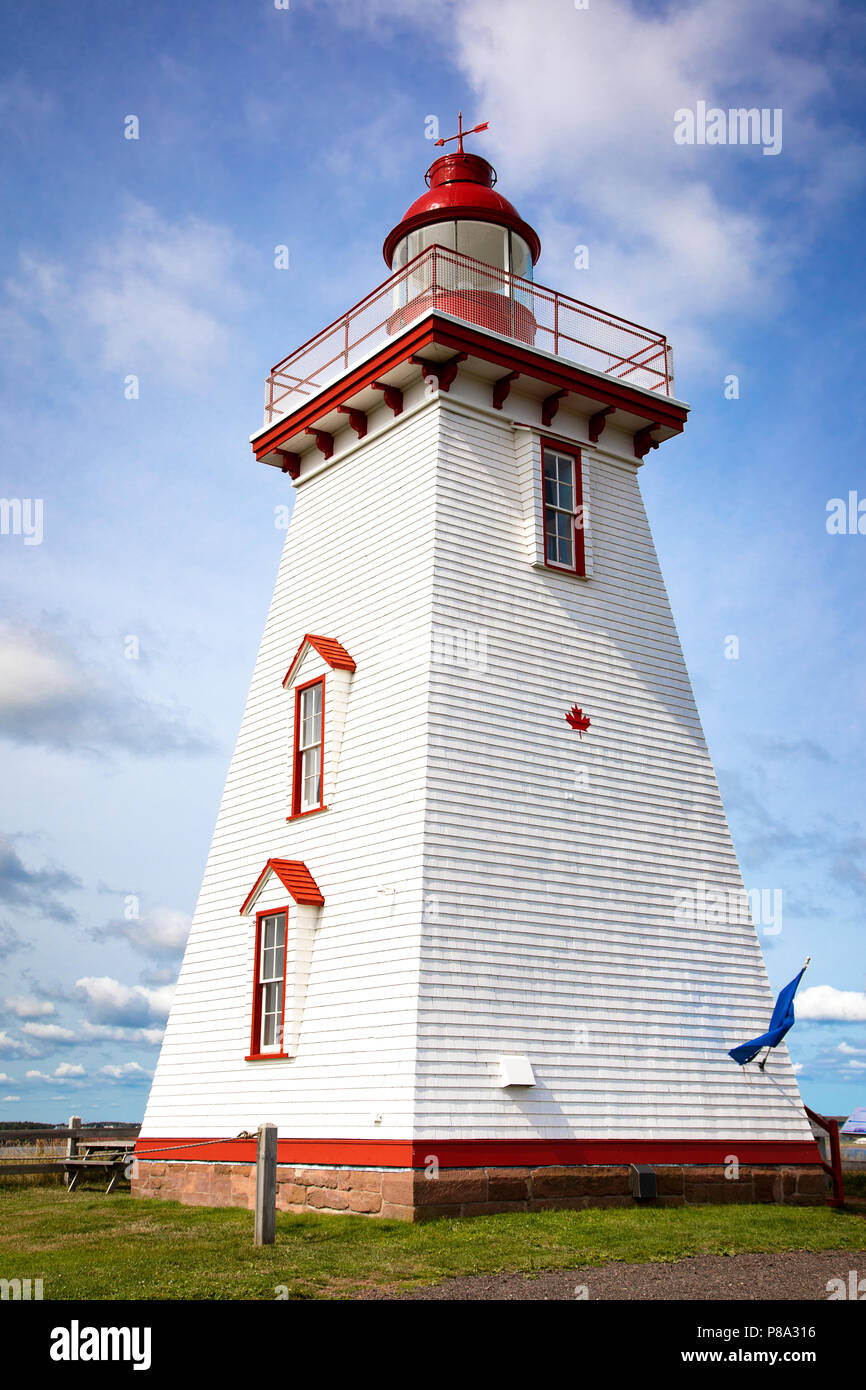 Phare de souris sur le détroit de Northumberland, Prince Edward Island, Canada. Banque D'Images