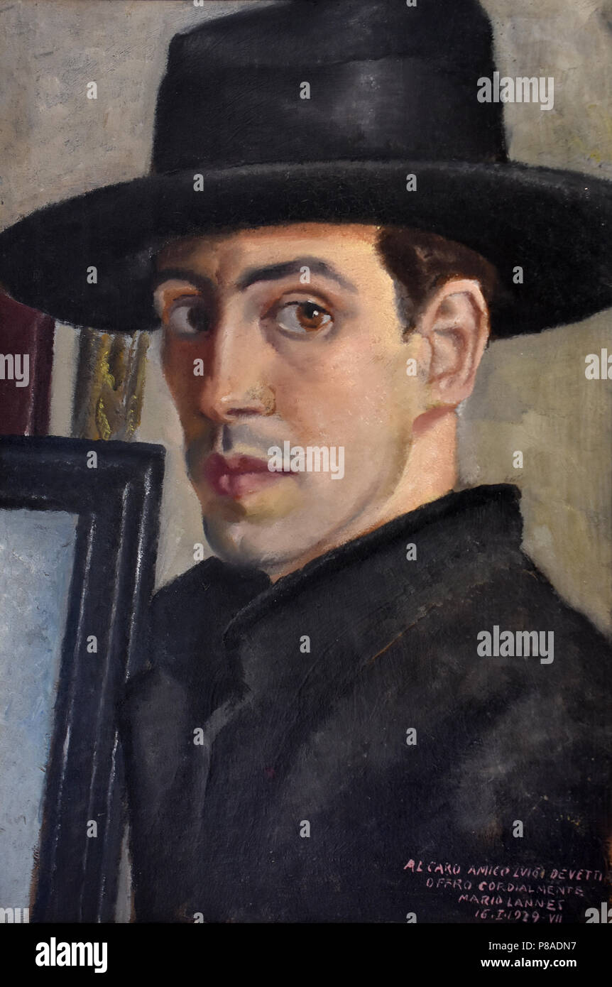 Autoritratto - Self Portrait 1929 par Mario Lanness Trieste Italie Italien Banque D'Images