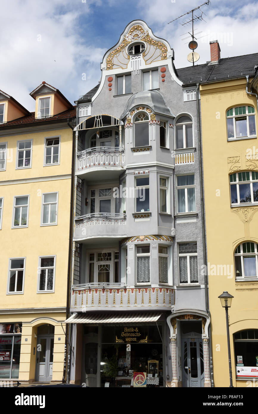 Appartements maisons élégantes de Weimar, en Thuringe, Allemagne, Europe Banque D'Images