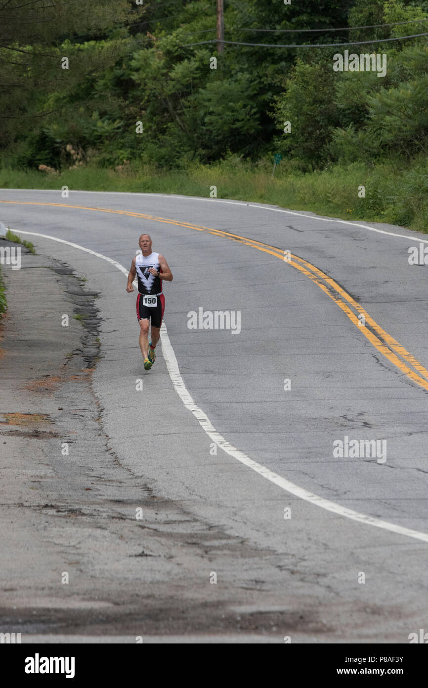 Mark Wilson au cours de la première exécution de la Haye 2018 Duathlon Festival Endurance Banque D'Images