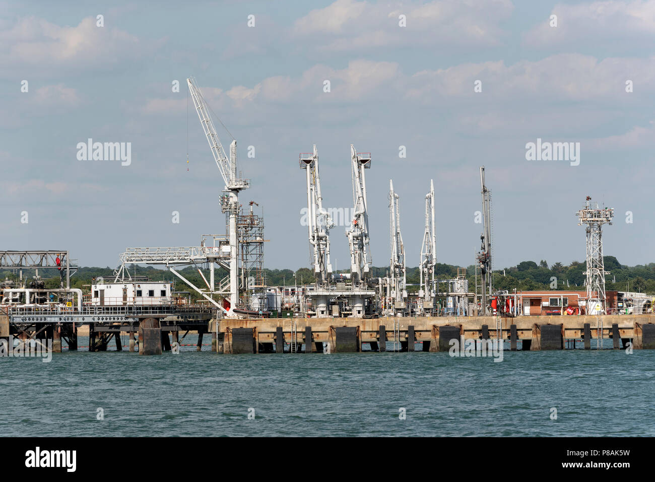 BP Oil Terminal sur l'eau à Hamble Southampton, Hampshire, England, UK 2018 Banque D'Images