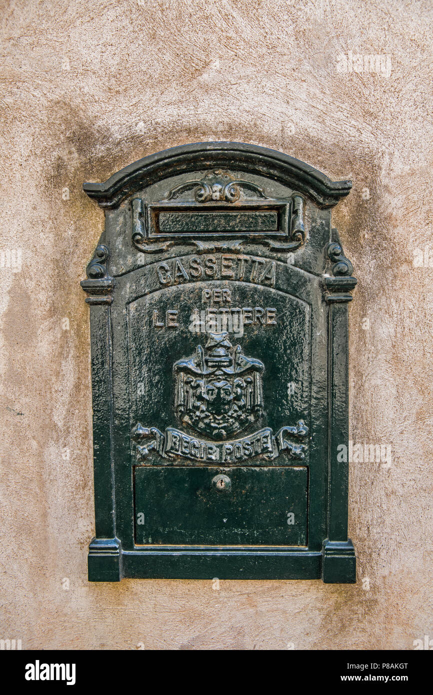 Boîte aux lettres sur l'île de Capri, Italie Banque D'Images