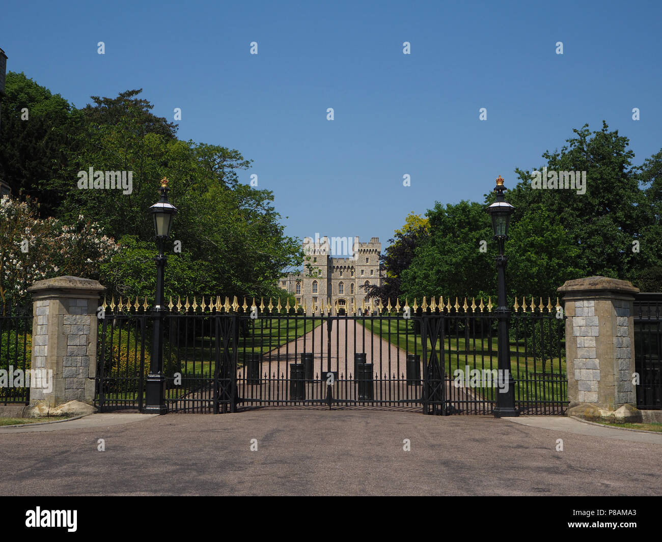Le Château de Windsor vue depuis la fin de la Longue Marche Banque D'Images