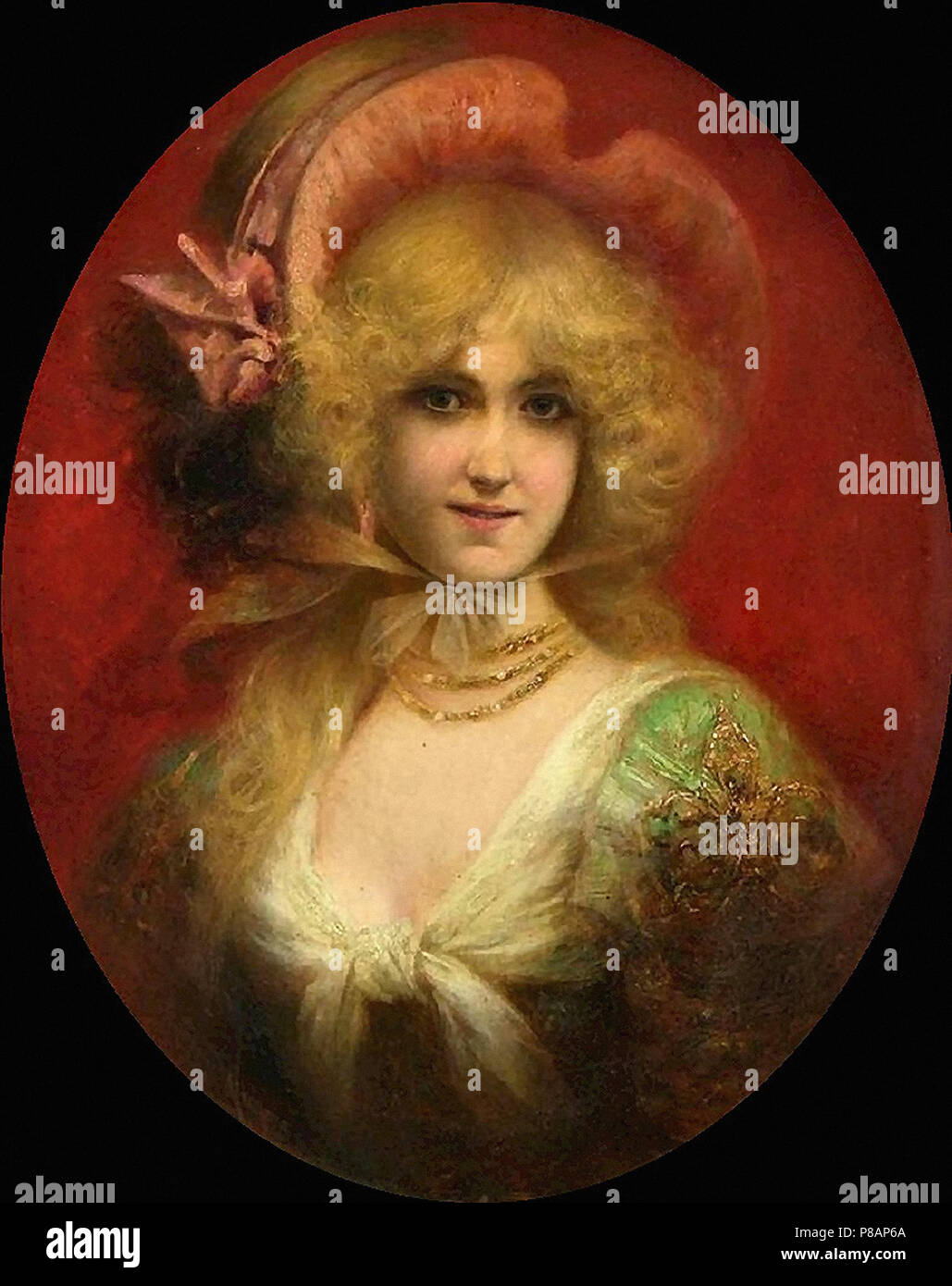 Raimund Wichera Ritter von - Portrait d'une jolie jeune femme Banque D'Images