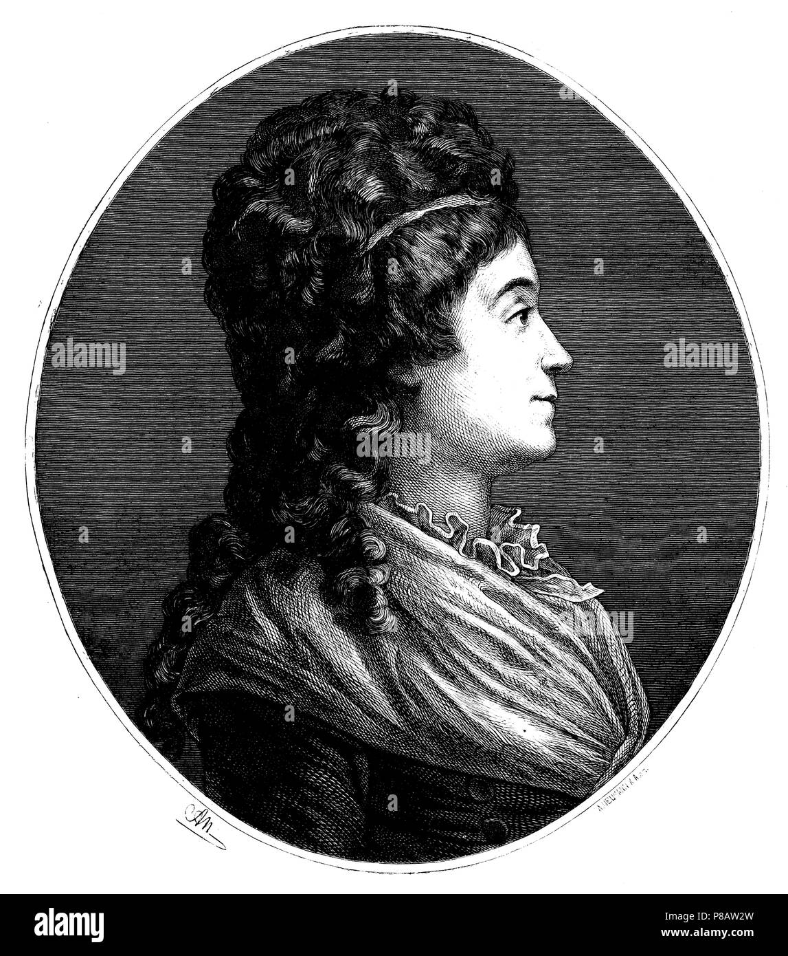 Jeanne-Marie Roland de La Platiere (1754-1793), connue sous le nom de Madame Roland, UN N ET UN Neumann XA Banque D'Images