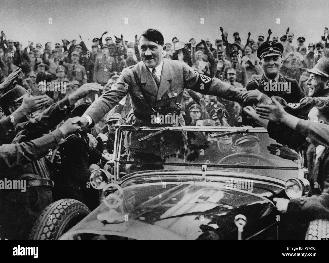 Hitler à la 5e congrès du parti à Nuremberg, en 1933. La Bayerische Staatsbibliothek, musée : Munich. Banque D'Images