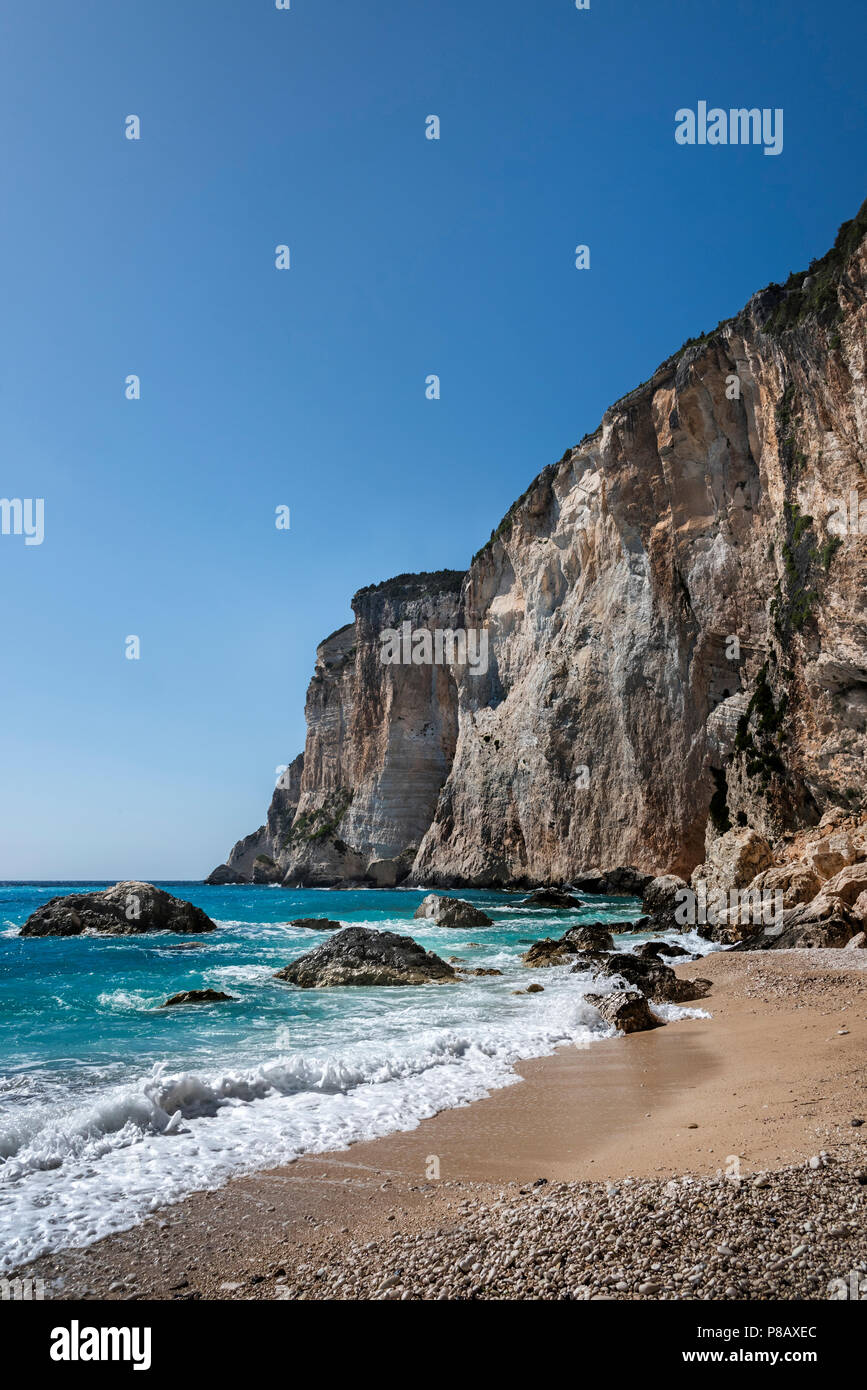 Erimitis Beach, Paxos. Banque D'Images
