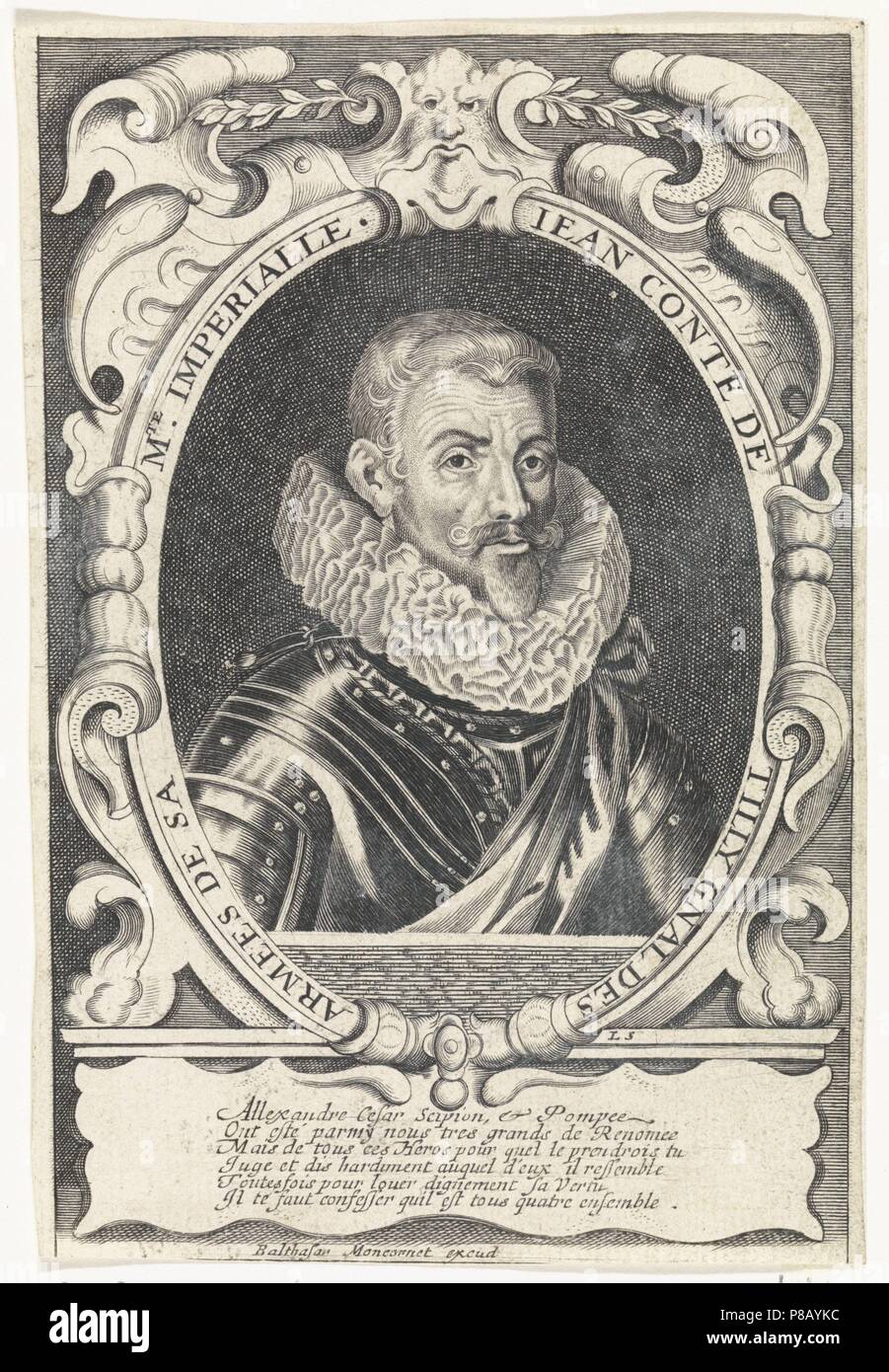 Portrait de Johann Tserclaes, comte de Tilly. Musée : Rijksmuseum, Amsterdam. Banque D'Images