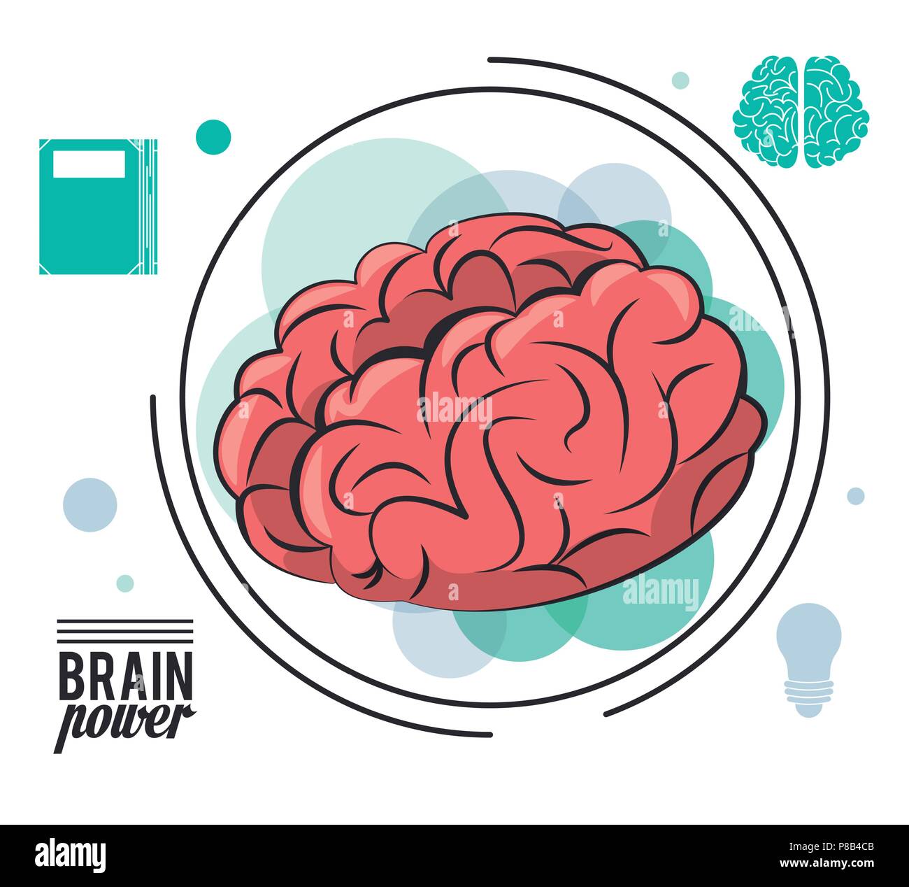 Brain power concept Illustration de Vecteur