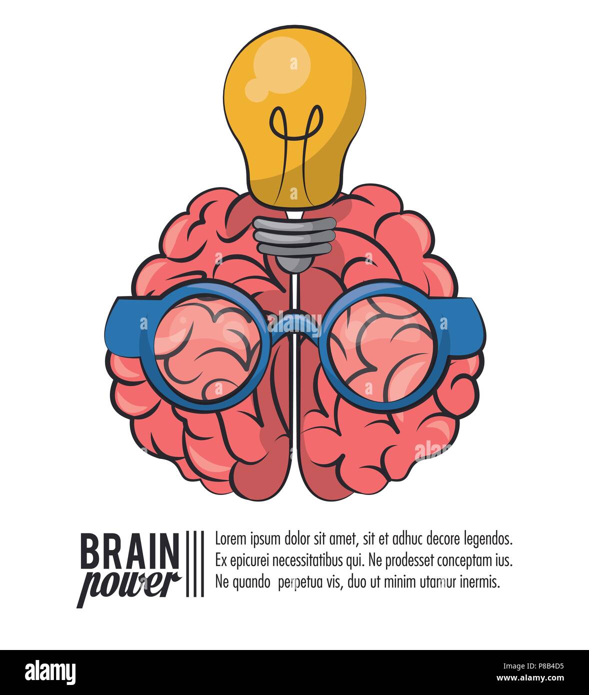 La puissance du cerveau poster Illustration de Vecteur