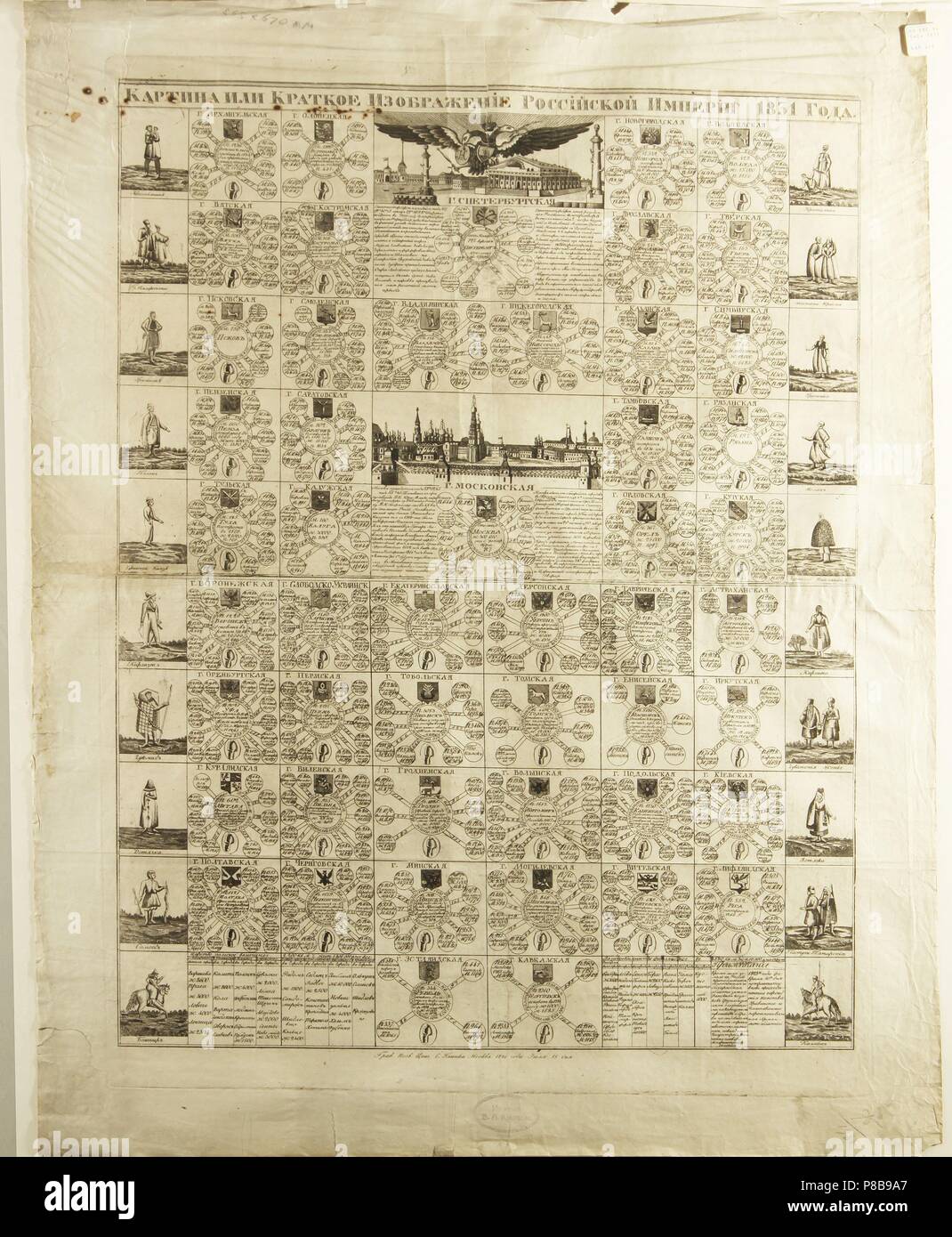 Provinces de l'Empire russe en 1831. Musée : collection privée. Banque D'Images