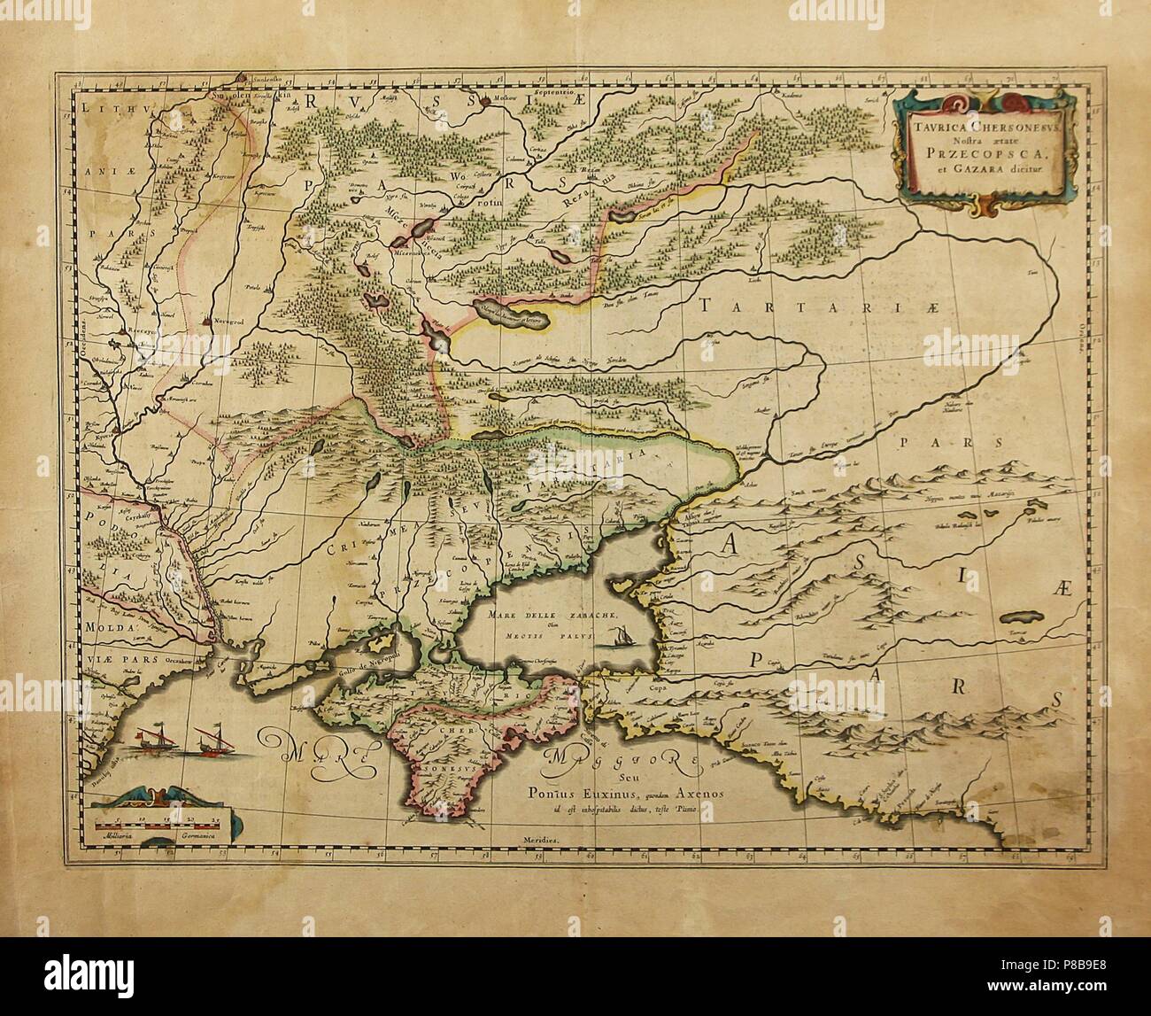 Taurica Chersonesus. Carte de la Crimée. Musée : collection privée. Banque D'Images