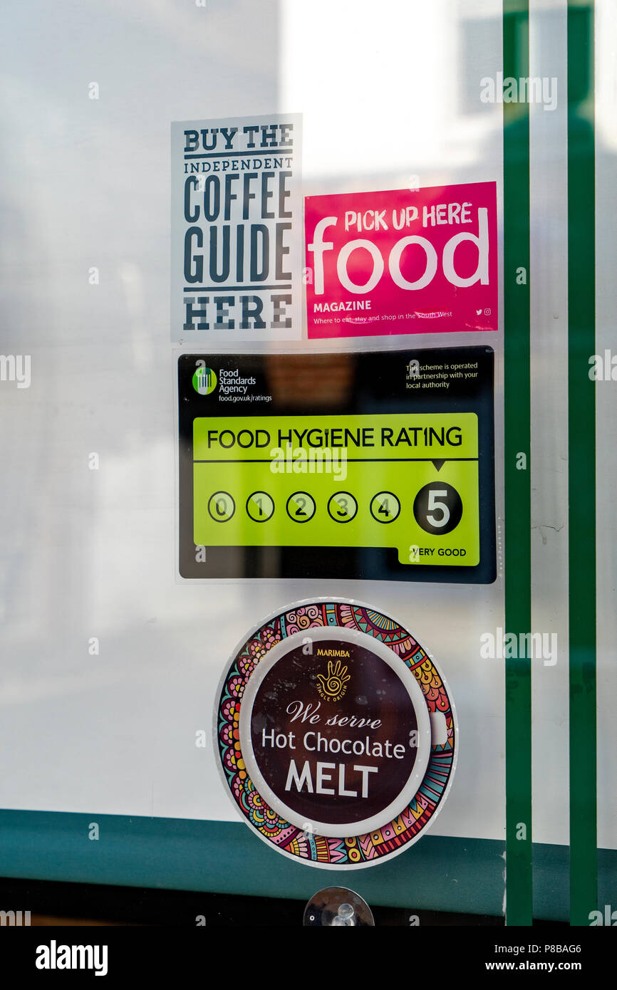 Autocollant d'hygiène alimentaire Banque D'Images