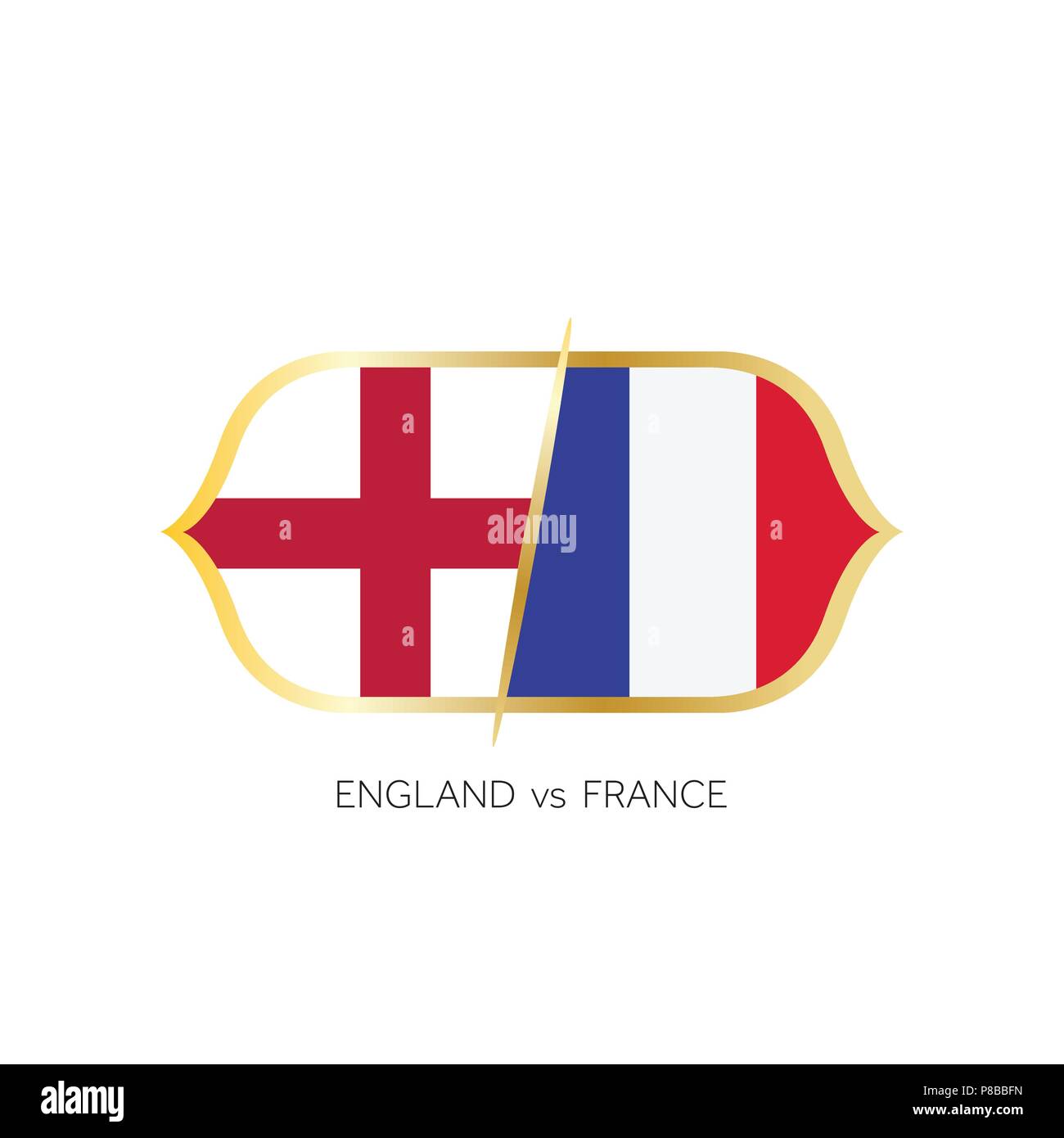 Match de football France Angleterre/vecteur. Illustration de Vecteur