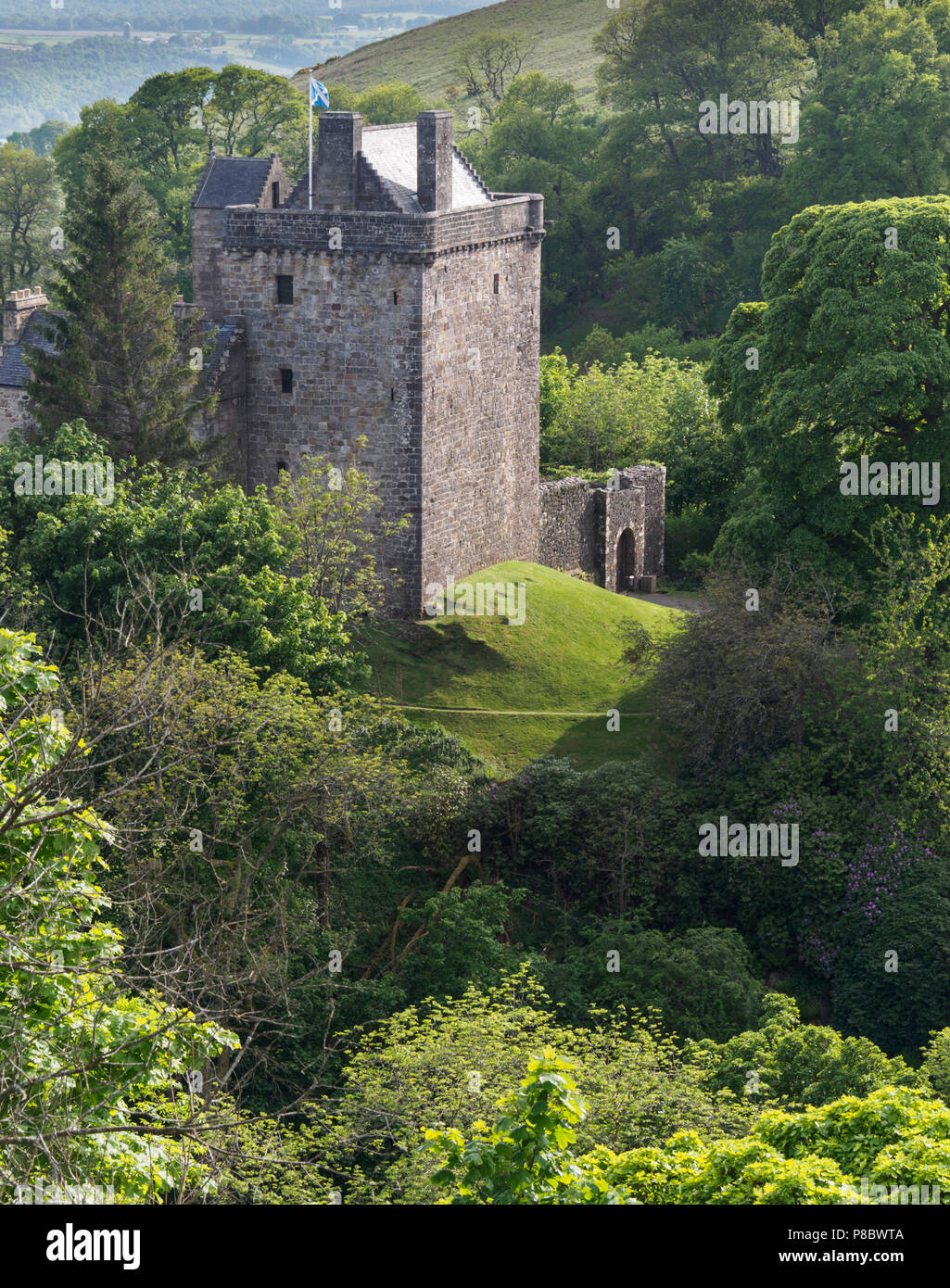 Castle Campbell, Glen Douglas, Dollar, Clackmannanshire, en Écosse. Banque D'Images