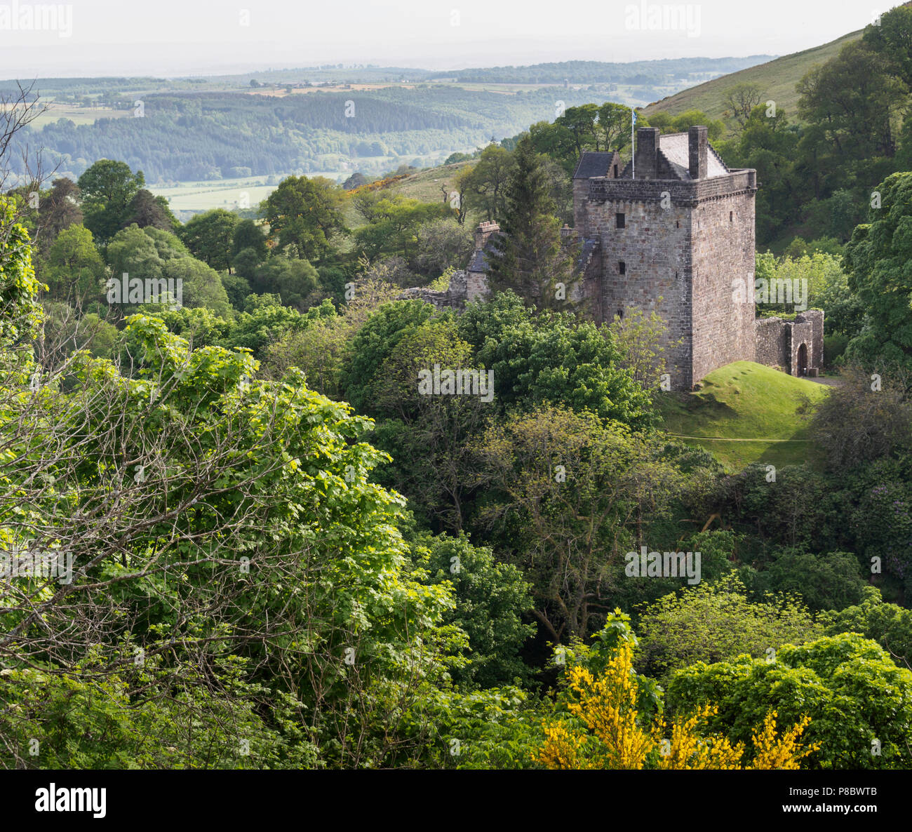 Castle Campbell, Glen Douglas, Dollar, Clackmannanshire, en Écosse. Banque D'Images