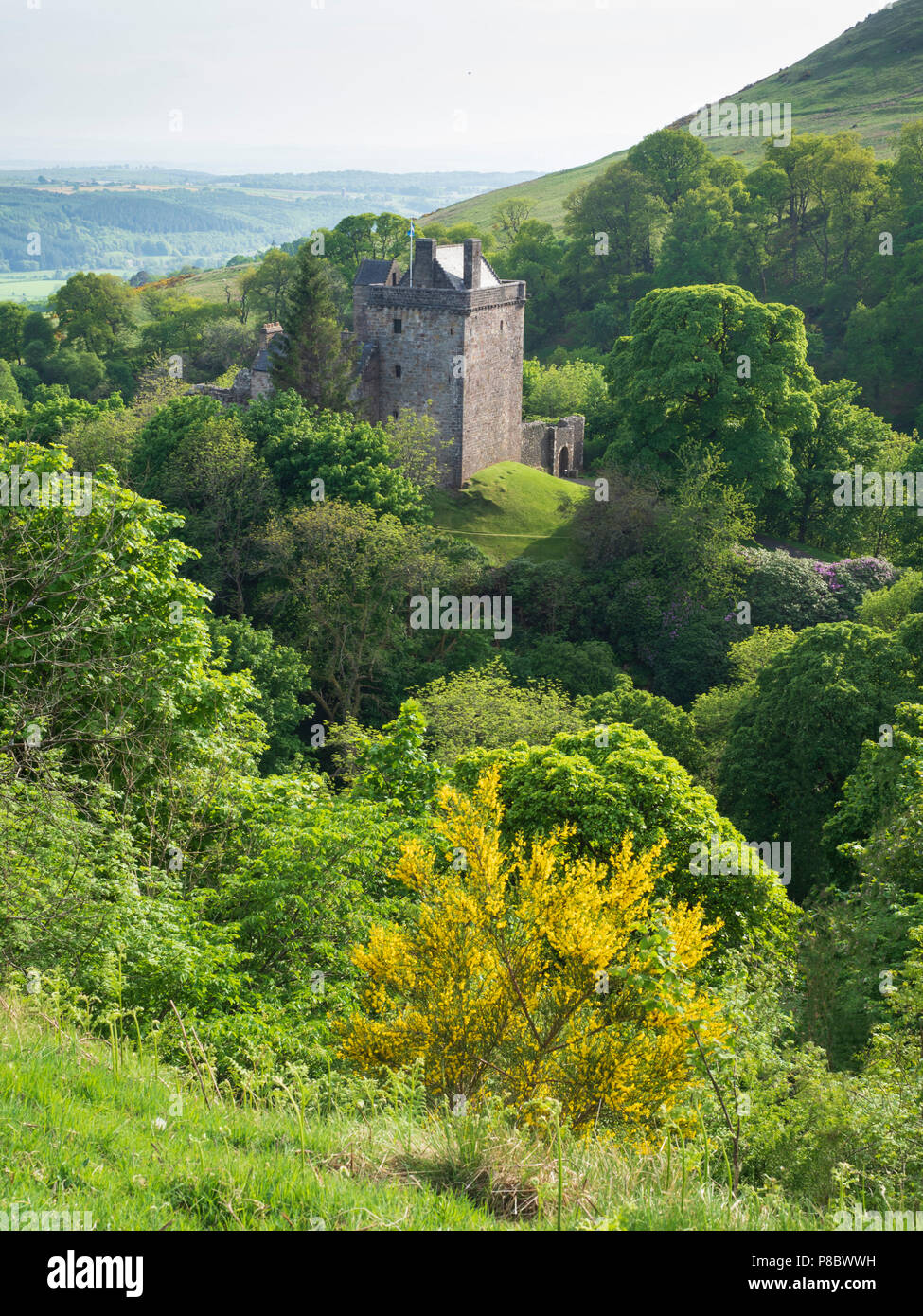 Castle Campbell, Glen Douglas, Dollar, Clackmannanshire, en Écosse. Banque D'Images