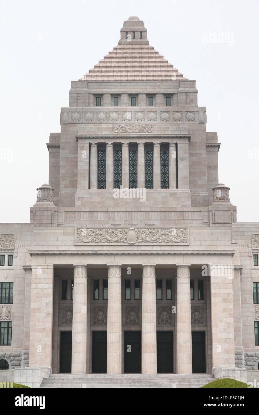 Bâtiment de la Diète nationale dans Nagatacho, Chiyoda-ku, Tokyo city, Japon. Parlement bicaméral du Japon. Banque D'Images