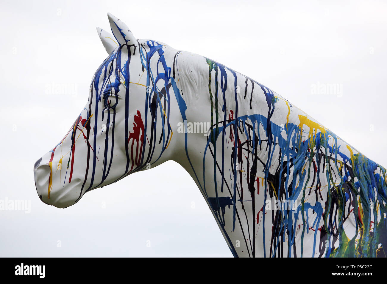 Iffezheim, sculpture cheval Banque D'Images