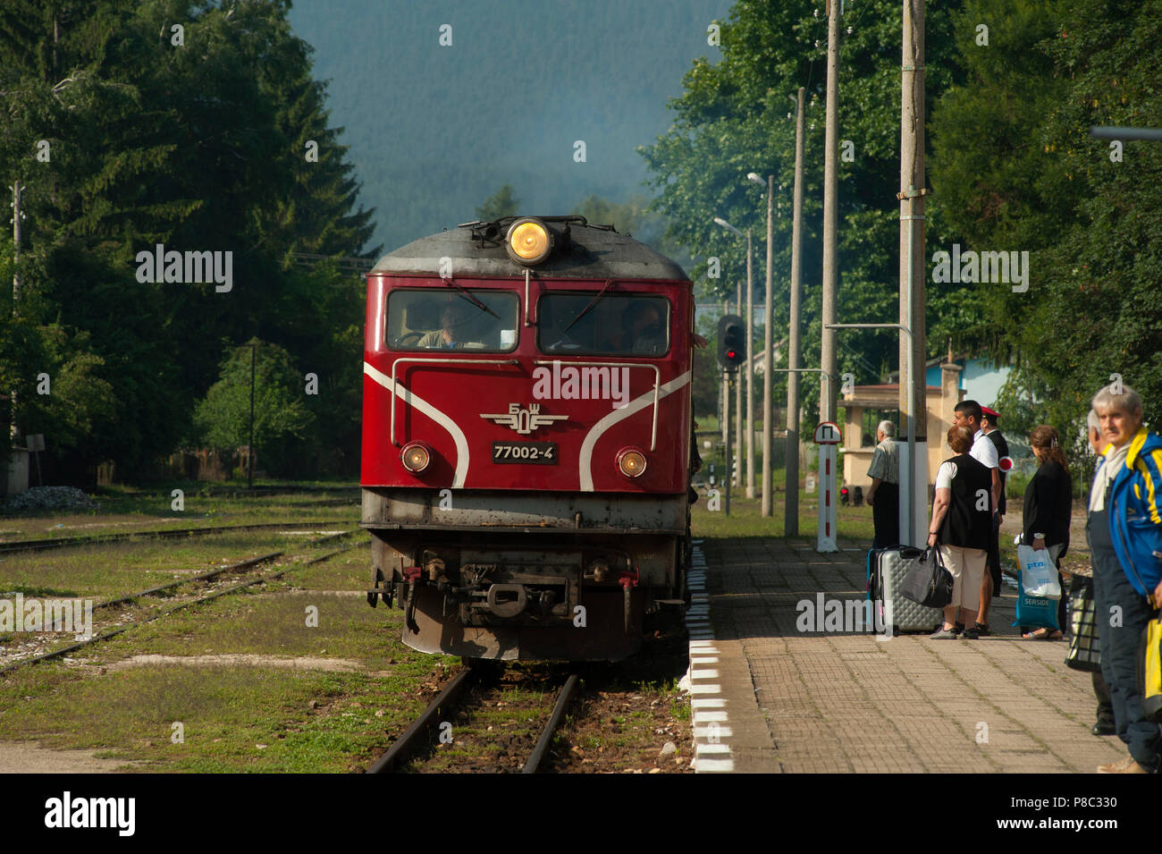 Voyager en train en Bulgarie, Balkans, Banque D'Images