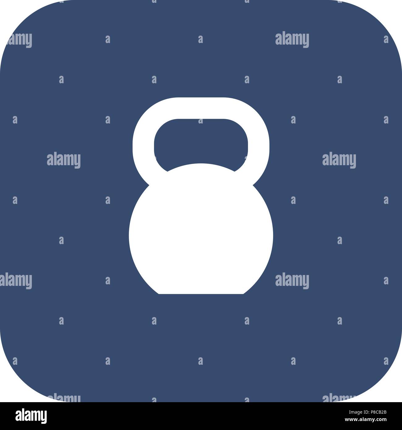 Kettlebell Icône sur fond blanc Illustration de Vecteur