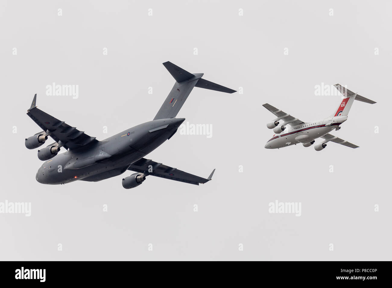 Londres, Royaume-Uni. 10 juillet, 2018. La Royal Air Force pour le survol de la 100 Rive sud de la Tamise le 10 juillet 2018 Crédit : Nick Whittle/Alamy Live News Banque D'Images