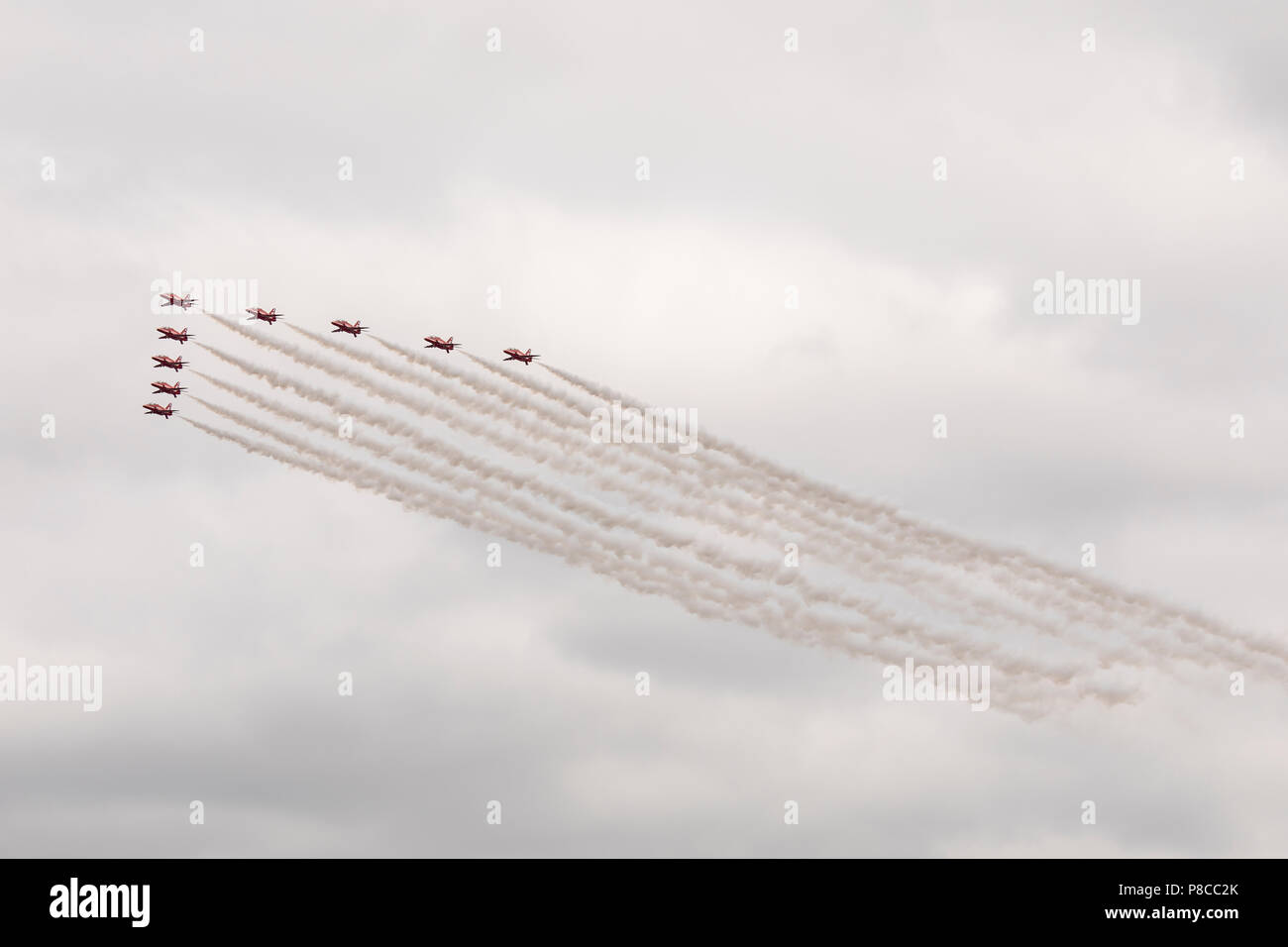 Londres, Royaume-Uni. 10 juillet, 2018. La Royal Air Force pour le survol de la 100 Rive sud de la Tamise le 10 juillet 2018 Crédit : Nick Whittle/Alamy Live News Banque D'Images