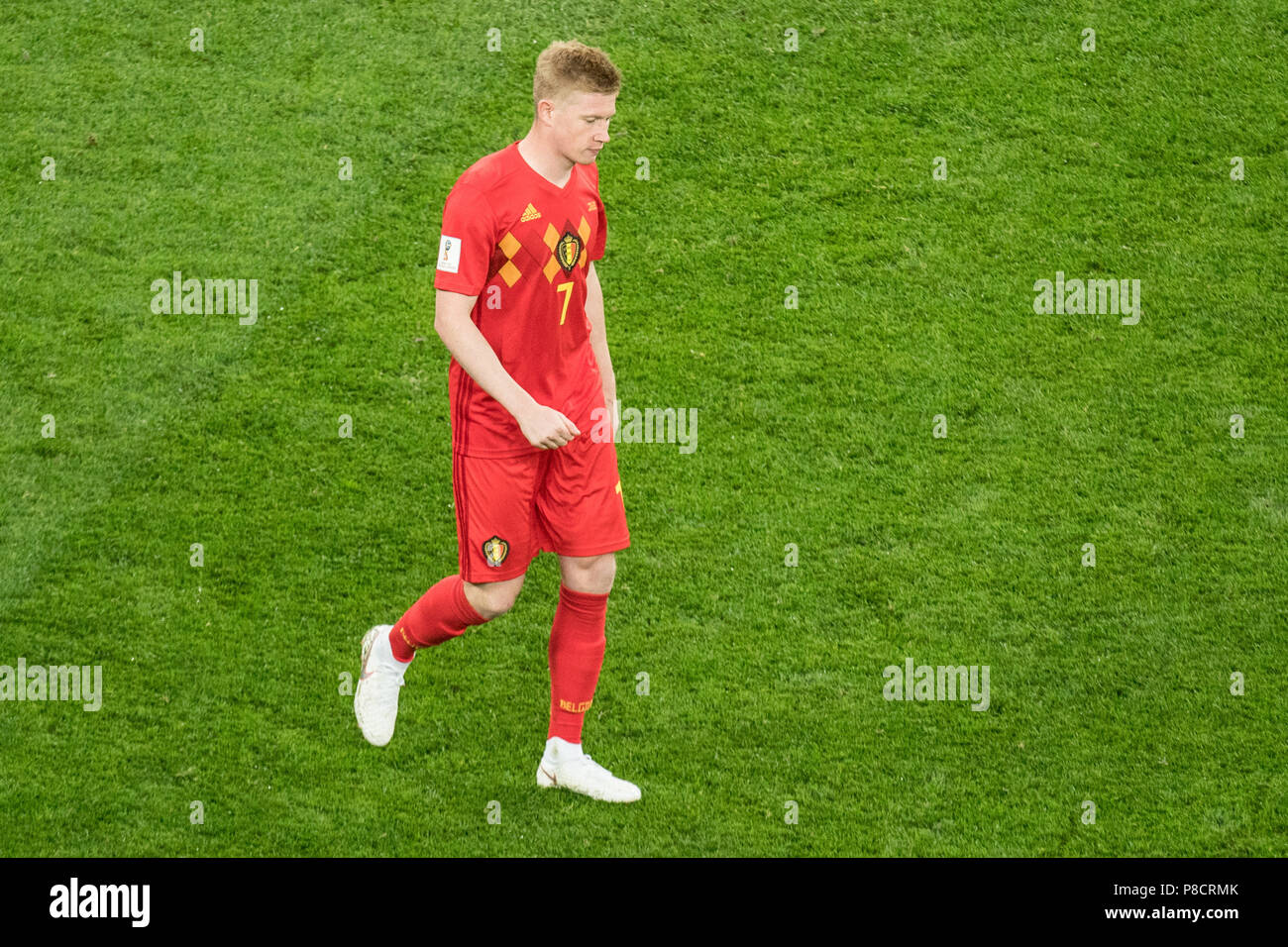 Saint-pétersbourg, Russie. 11 juillet, 2018. Kevin DE BRUYNE (BEL) est frustré, frustré, fin rouge, déçu, déçu, déçu, déçu, triste, plein la figure, France (FRA) - Belgique (BEL) 1 : 0, demi-finale, match 61, le 10.07.2018 à St Petersburg . ; Coupe du Monde de Football 2018 en Russie à partir de la 14.06. - 15.07.2018. © | Conditions de crédit dans le monde entier : dpa/Alamy Live News Banque D'Images