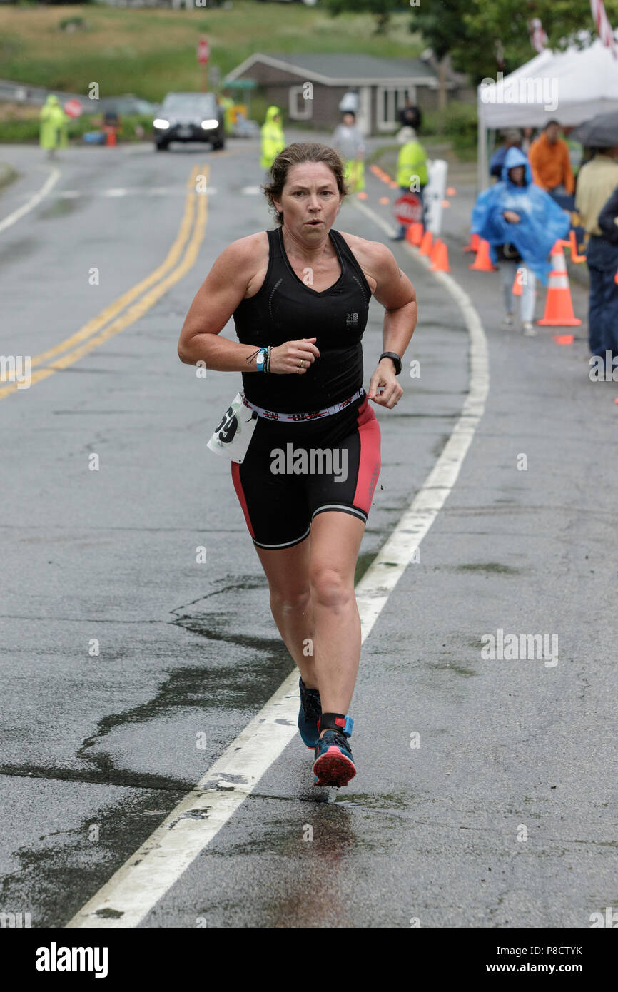 Nicola Macneil lors de l'exécution au cours de la Haye 2018 Festival Endurance Triathlon Sprint Banque D'Images