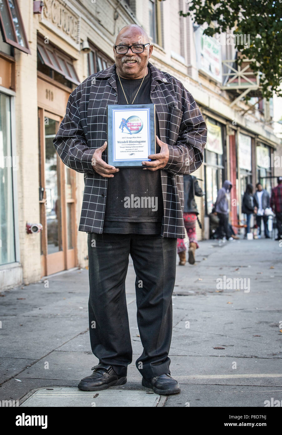 Wendell Blassingame le Saint de Skid Row à Los Angeles Banque D'Images